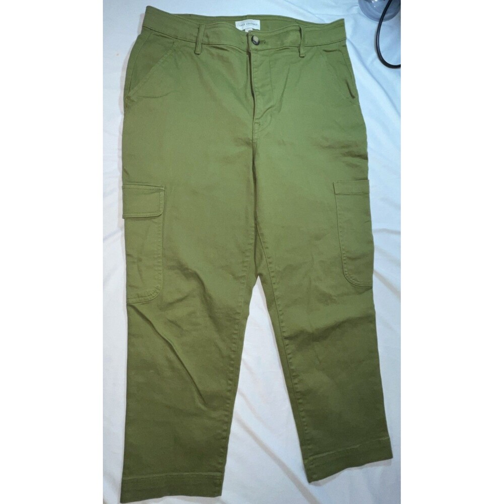 Free Assembly Women’s Cargo Pants,‎ 26” Inseam, Size 14 - Loden Green